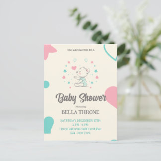 Vieren van de komst van uw kleine wonder! briefkaart