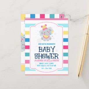 Vieren van de komst van uw kleine wonder! briefkaart