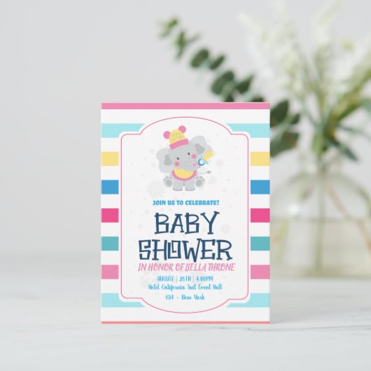 Vieren van de komst van uw kleine wonder! briefkaart (Staand voorkant)