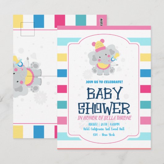 Vieren van de komst van uw kleine wonder! briefkaart (Voorkant / Achterkant)