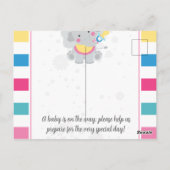 Vieren van de komst van uw kleine wonder! briefkaart (Achterkant)