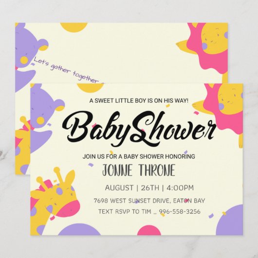 Vieren van de komst van uw kleine wonder! kaart (Voorkant / Achterkant)