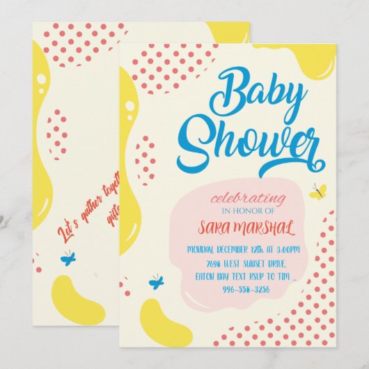 Vieren van de komst van uw kleine wonder! kaart (Voorkant / Achterkant)