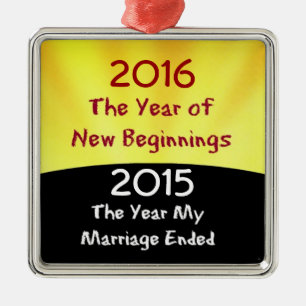 Vieren van de scheiding metalen ornament