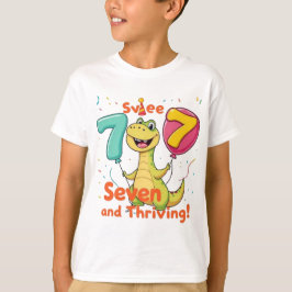 Vieren van de zevende verjaardag t-shirt