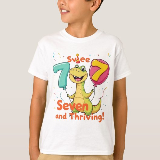 Vieren van de zevende verjaardag t-shirt (Voorkant)