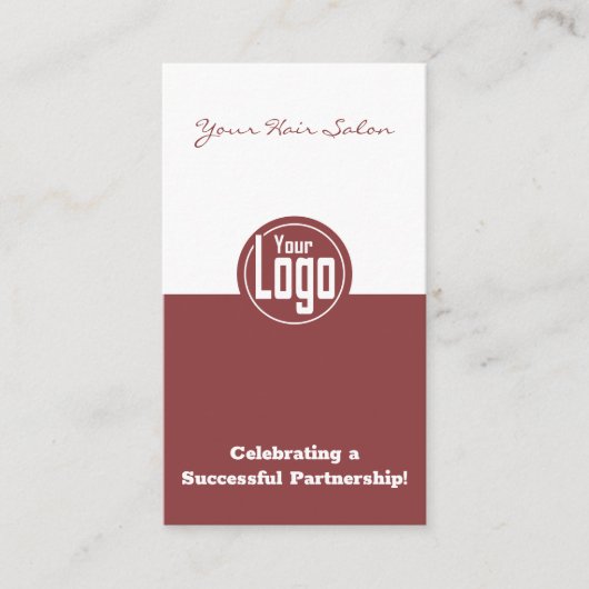 Vieren van een partnerschap Hair Stylist Dank u Visitekaartje (Voorkant)