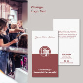 Vieren van een partnerschap Hair Stylist Dank u Visitekaartje