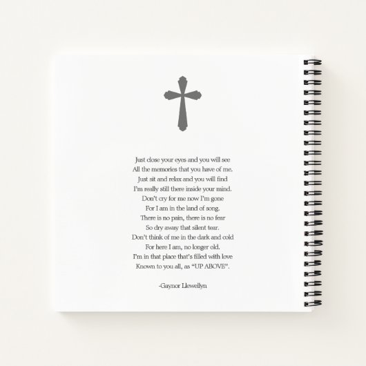 Vieren van het leven Foto Begrafenis Gastenboek Notitieboek (Achterkant)