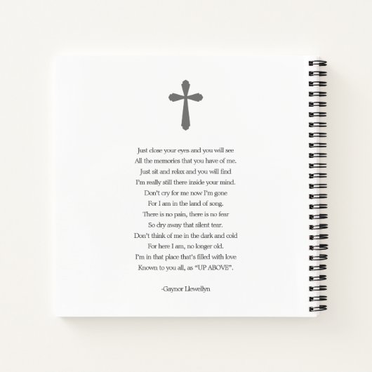 Vieren van het leven Foto Begrafenis Gastenboek Notitieboek (Achterkant)