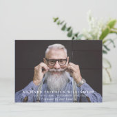 Vieren van het leven moderne foto begrafenis kaart (Staand voorkant)