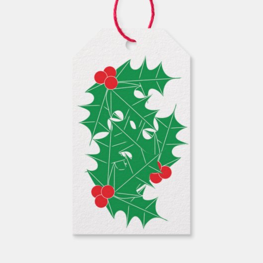 Vieren van het Seizoen ed en wit cadeau label Cadeaulabel (Achterkant)