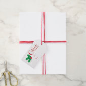 Vieren van het Seizoen ed en wit cadeau label Cadeaulabel (Met Touw)
