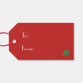 Vieren van het Seizoen ed en wit cadeau label Cadeaulabel (Achterkant Horizontaal)