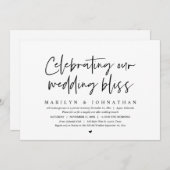 Vieren van onze bruiloft gelukzaligheid, Elopement Kaart (Voorkant / Achterkant)