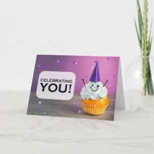 Vieren van u Algemeen Gefeliciteerd Cupcake Feestdagen Kaart