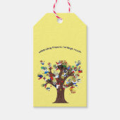Vieren van vlaggen Hispanic Heritage Month Cadeaulabel (Voorkant)