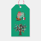 Vieren van vlaggen Hispanic Heritage Month Cadeaulabel (Achterkant)