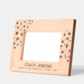 Vieren Voetbal coach Varsity Lettertype Aangepaste Gegraveerde Lijstjes (Links)