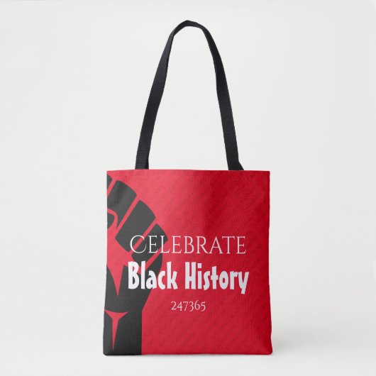 VIEREN ZWARTE GESCHIEDENIS 247365 Gepersonaliseerd Tote Bag (Voorkant)