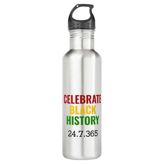 VIEREN ZWARTE GESCHIEDENIS 247.365 Monogram Waterfles (Voorkant)