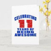 Vierend 11 jaar van geweldige het zijn kaart (Gele Bloem)