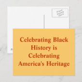 Vierende Zwarte Geschiedenis Briefkaart (Voorkant / Achterkant)