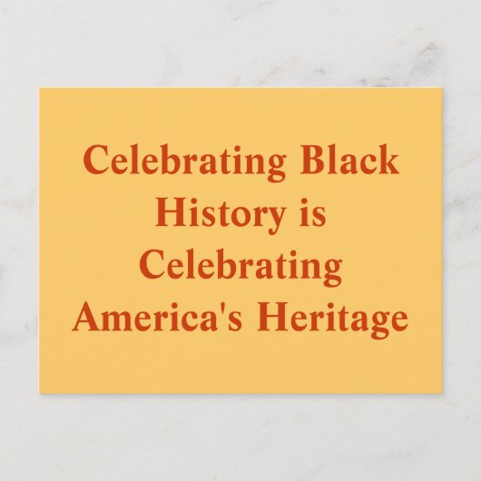 Vierende Zwarte Geschiedenis Briefkaart (Voorkant)
