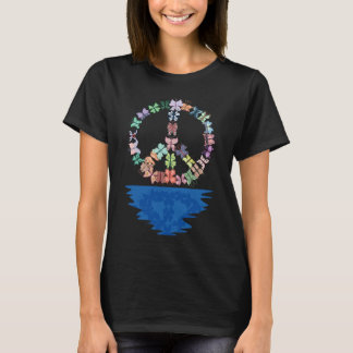 Vierenzestigjarige Vredesgebarentaal Boterfly T-shirt