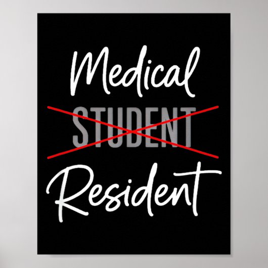 Vierfeest van medisch student tot arts-assistent poster (Voorkant)