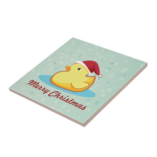 Viergele rubbereend teeltegel tegeltje (Zijkant)