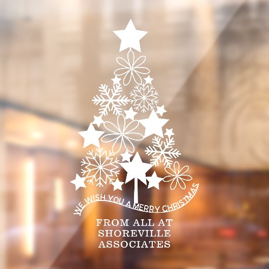 Vierige kerststijl aangepaste structuur raamsticker (Vel 2)