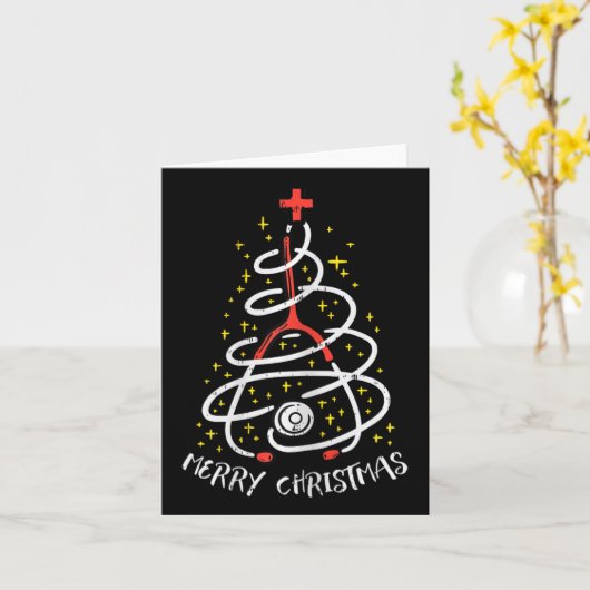 Vierige kerstzuster Xmas Scrub Top Women Stethos Kaart (Gele Bloem)