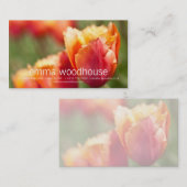 Vierige Oranje tulp Visitekaartje (Voorkant / Achterkant)