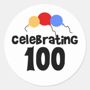 Viering 100  ronde sticker