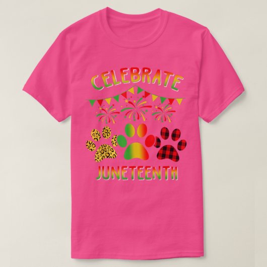 Viering 19 juni 1865 Dog Paw Indepe T-shirt (Design voorkant)