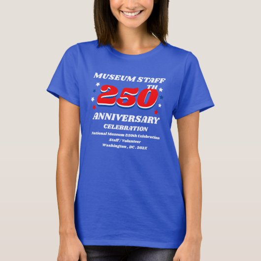Viering 250-jarig jubileum van museumstaf t-shirt (Voorkant)