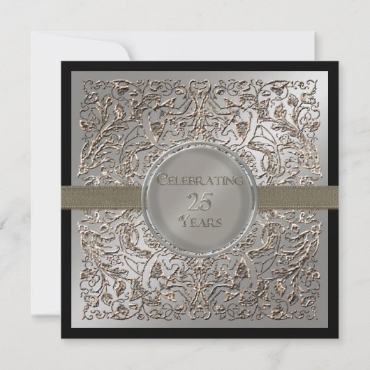 Viering 25 jaar, 25e Jubileum uitnodiging (Achterkant)