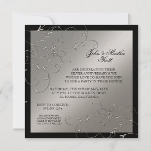 Viering 25 jaar, 25e Jubileum uitnodiging