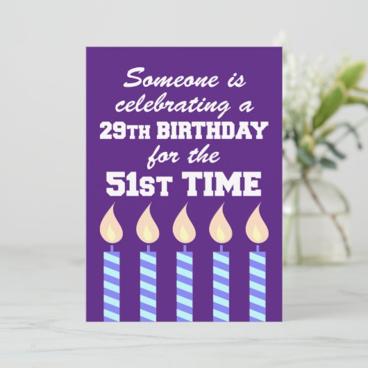 Viering 29e verjaardag 21e keer 80e verjaardag kaart (Staand voorkant)