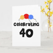 Viering 40 kaart (Gele Bloem)