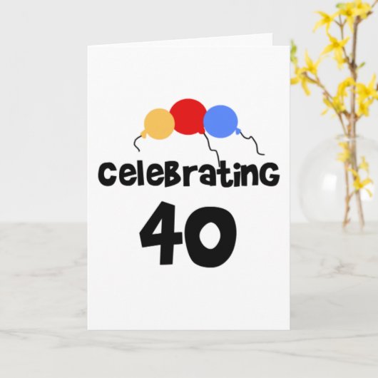 Viering 40 kaart (Gele Bloem)