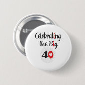 Viering 40 ronde button 5,7 cm (Voorkant /achterkant)