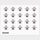 Viering 40 ronde sticker (Vel)
