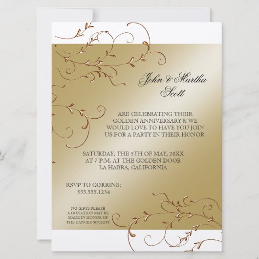 Viering 50 jaar, 50e Jubileum uitnodiging (Voorkant)