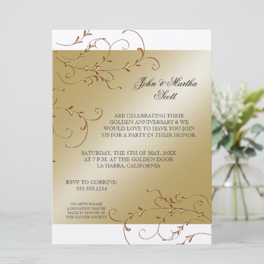 Viering 50 jaar, 50e Jubileum uitnodiging (Staand voorkant)