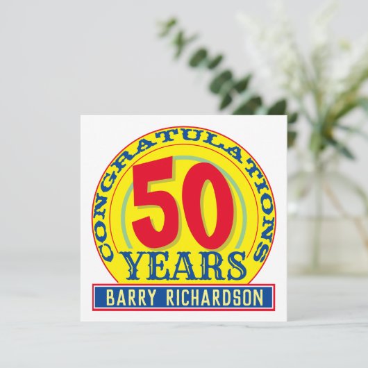 Viering 50 jaar kaart (Staand voorkant)