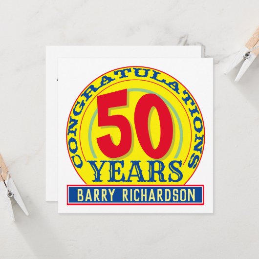 Viering 50 jaar kaart (Voorkant / Achterkant in situ)