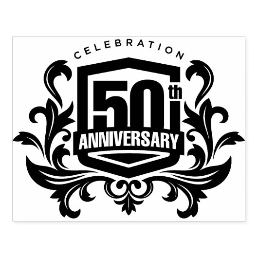 Viering 50e Jubileum Rubberstempel (Afrduk)