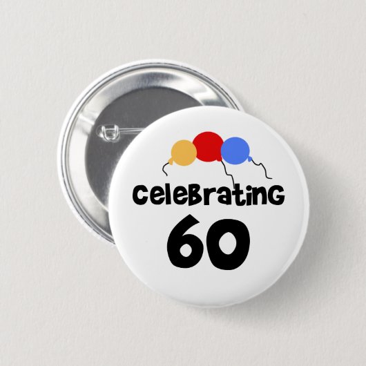 Viering 60 ronde button 5,7 cm (Voorkant /achterkant)